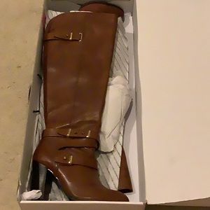 **Never Worn** Aldo boots, brown with buckle design